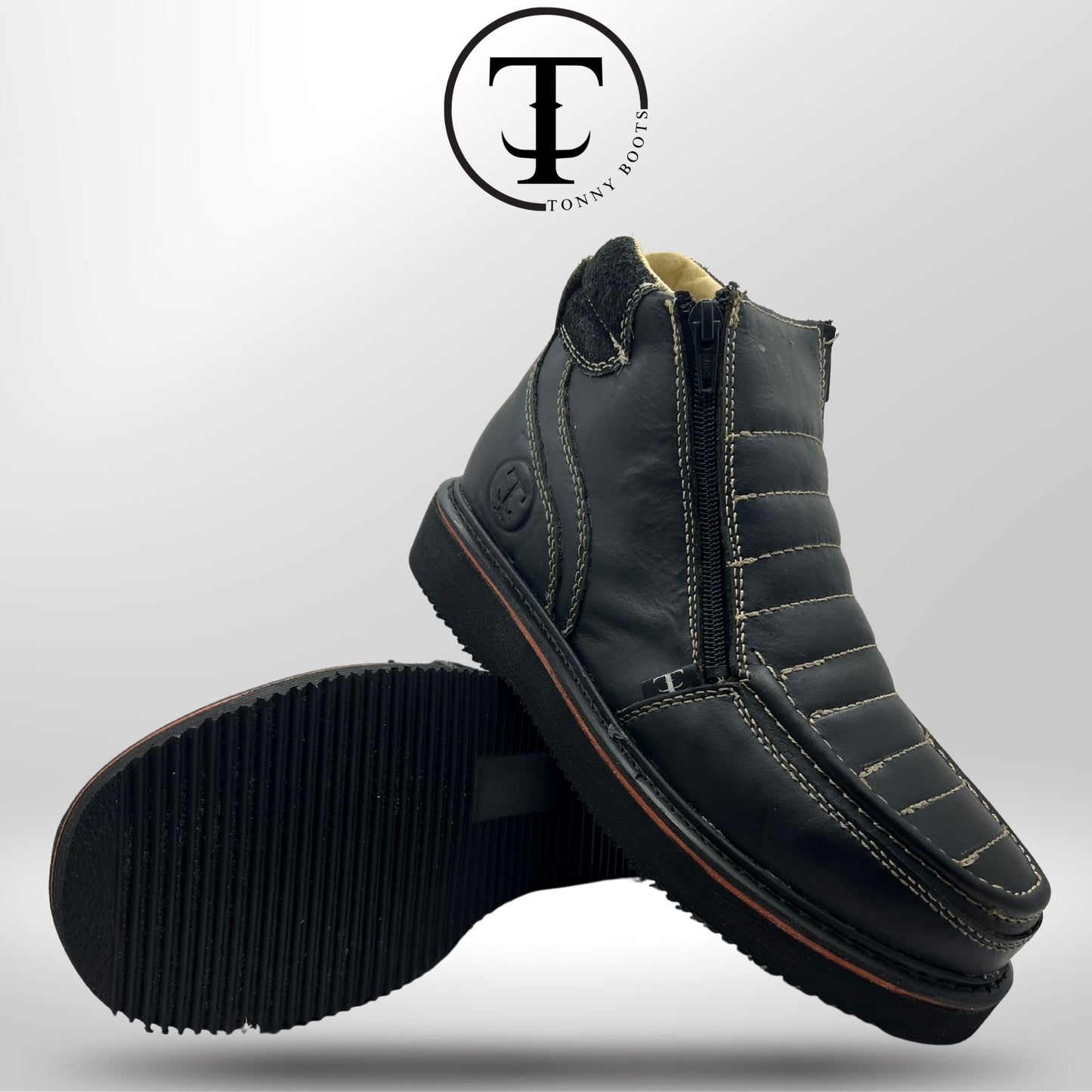 •Piel:Crazy •Color:Negro •Suela:Mil Rayas