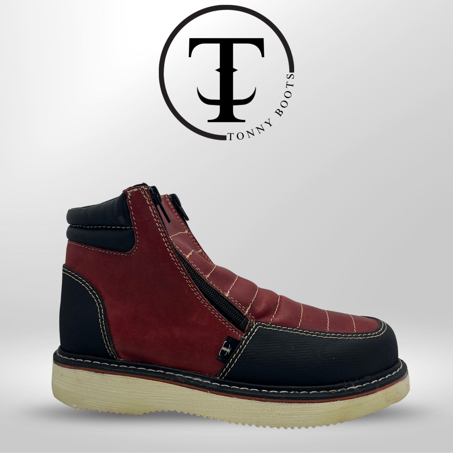 •Piel:Crazy •Color:Vino •Suela:Mil Rayas