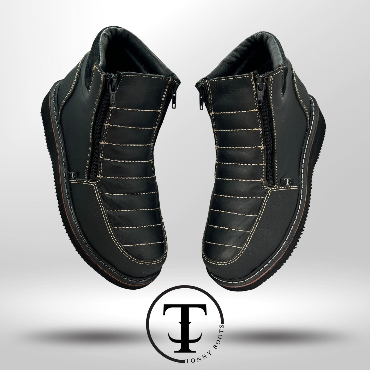 •Piel:Crazy •Color:Negro •Suela:Mil Rayas