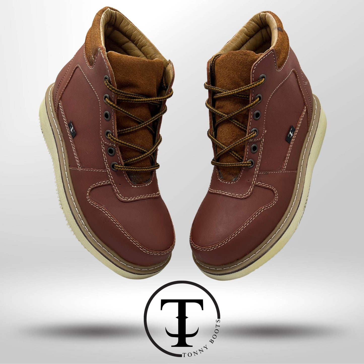 •Zapato de Trabajo Cintas •Piel:Crazy •Suela:Mil Rayas