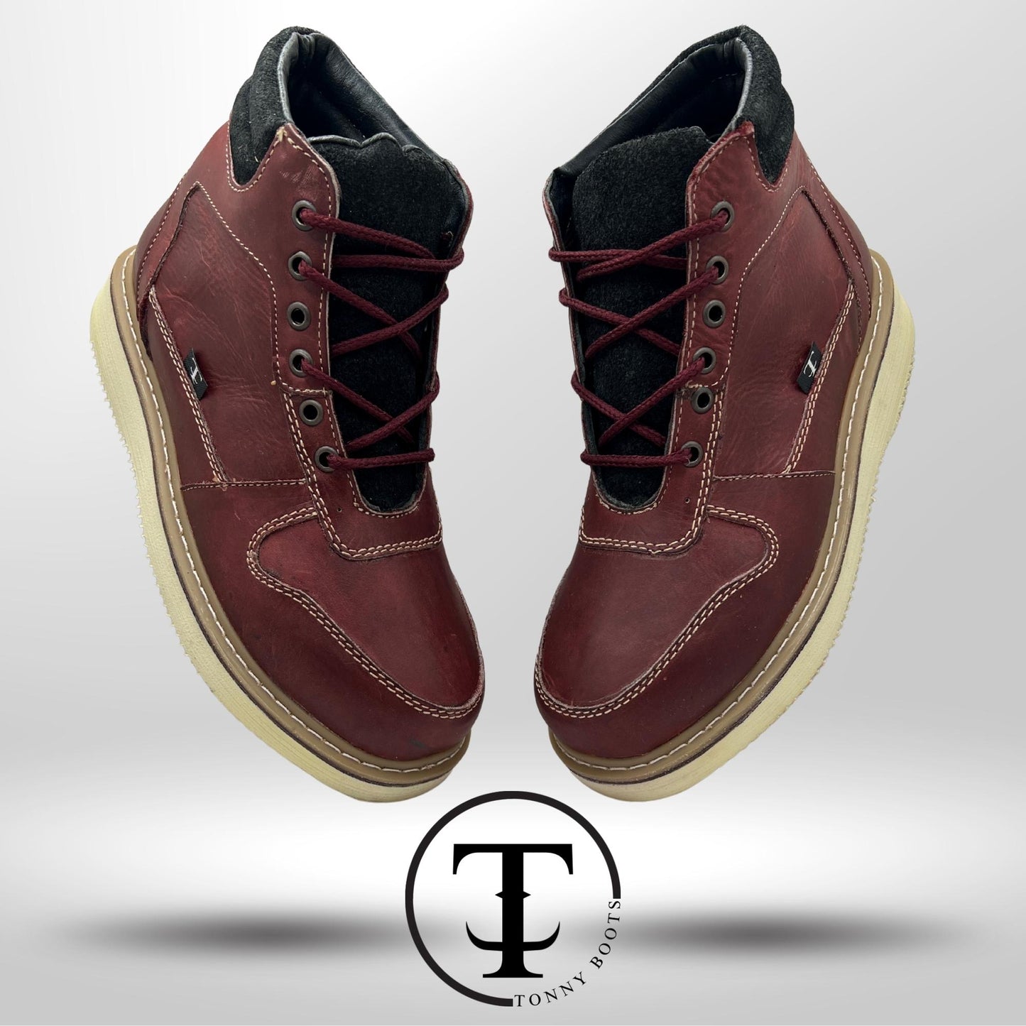 •Zapato de Trabajo Cintas •Piel:Crazy •Suela:Mil Rayas