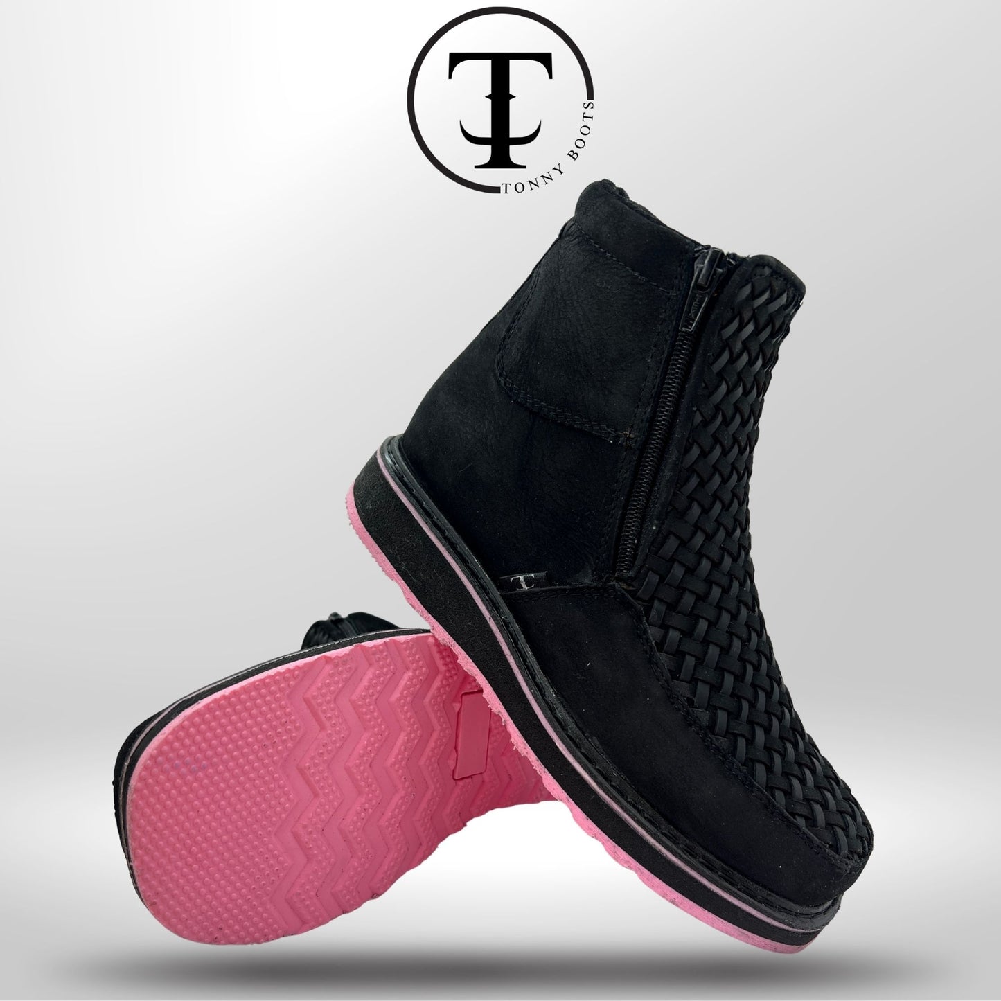 •Petatillo •Color:Negro •Suela:Densidad Rosa