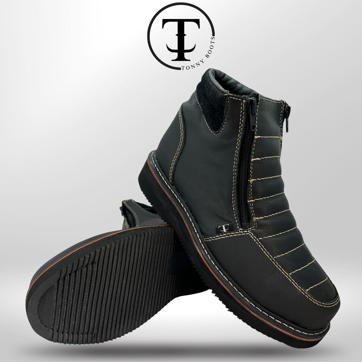 •Piel:Crazy •Color:Negro •Suela:Mil Rayas