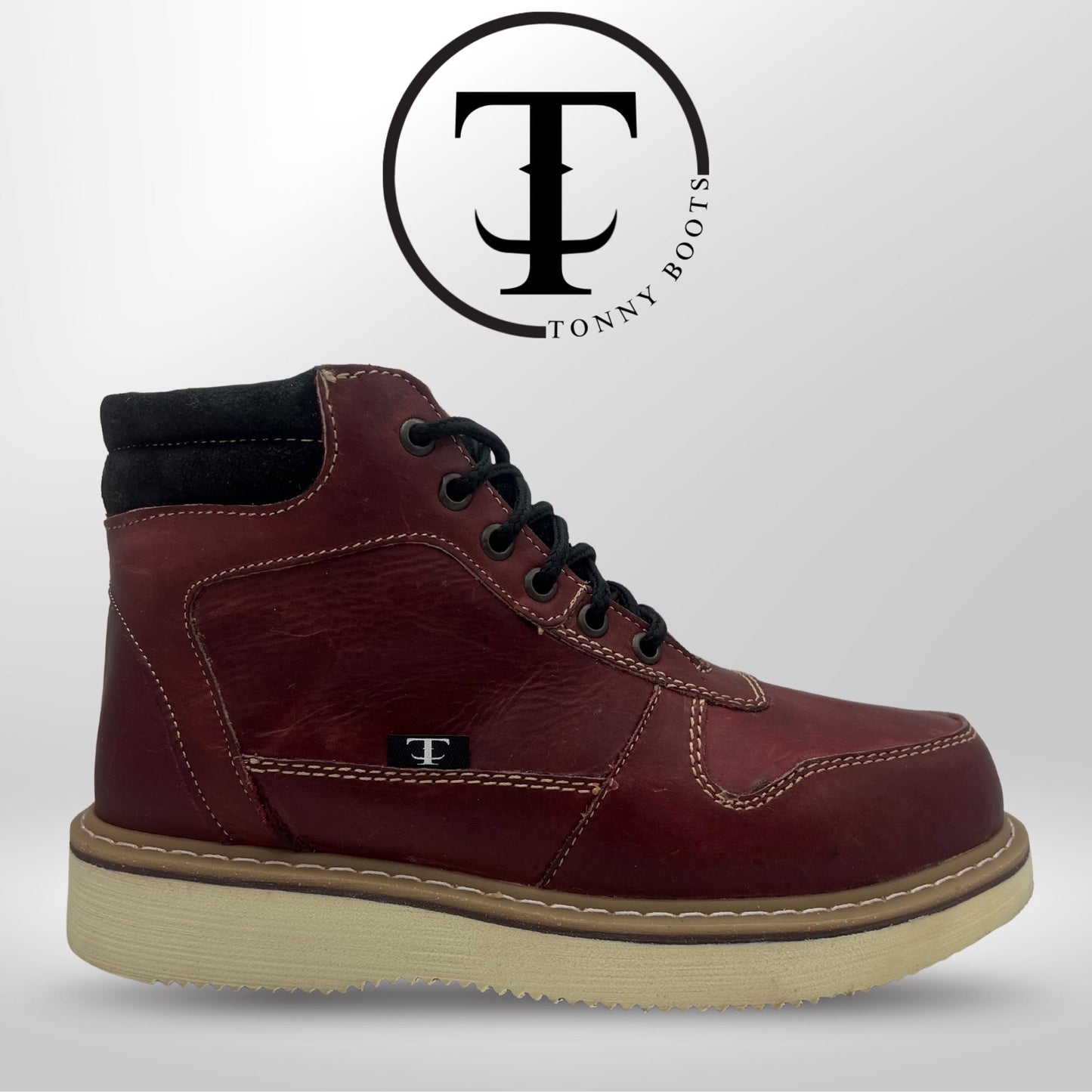 •Zapato de Trabajo Cintas •Piel:Crazy •Suela:Mil Rayas