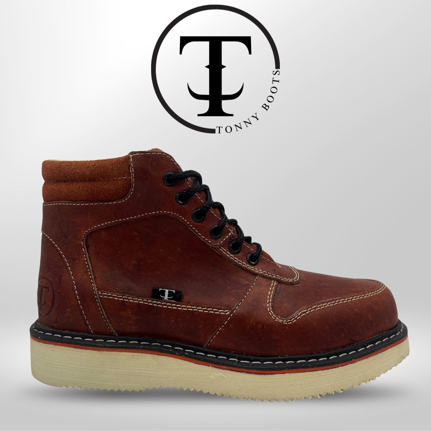 •Zapato de Trabajo Cintas •Piel:Crazy •Suela:Mil Rayas