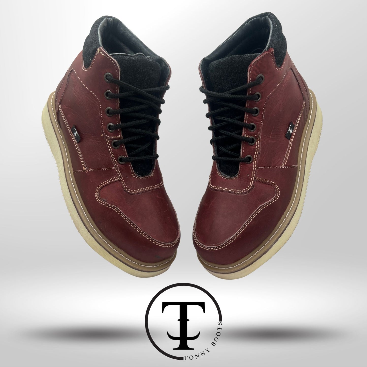 •Zapato de Trabajo Cintas •Piel:Crazy •Suela:Mil Rayas