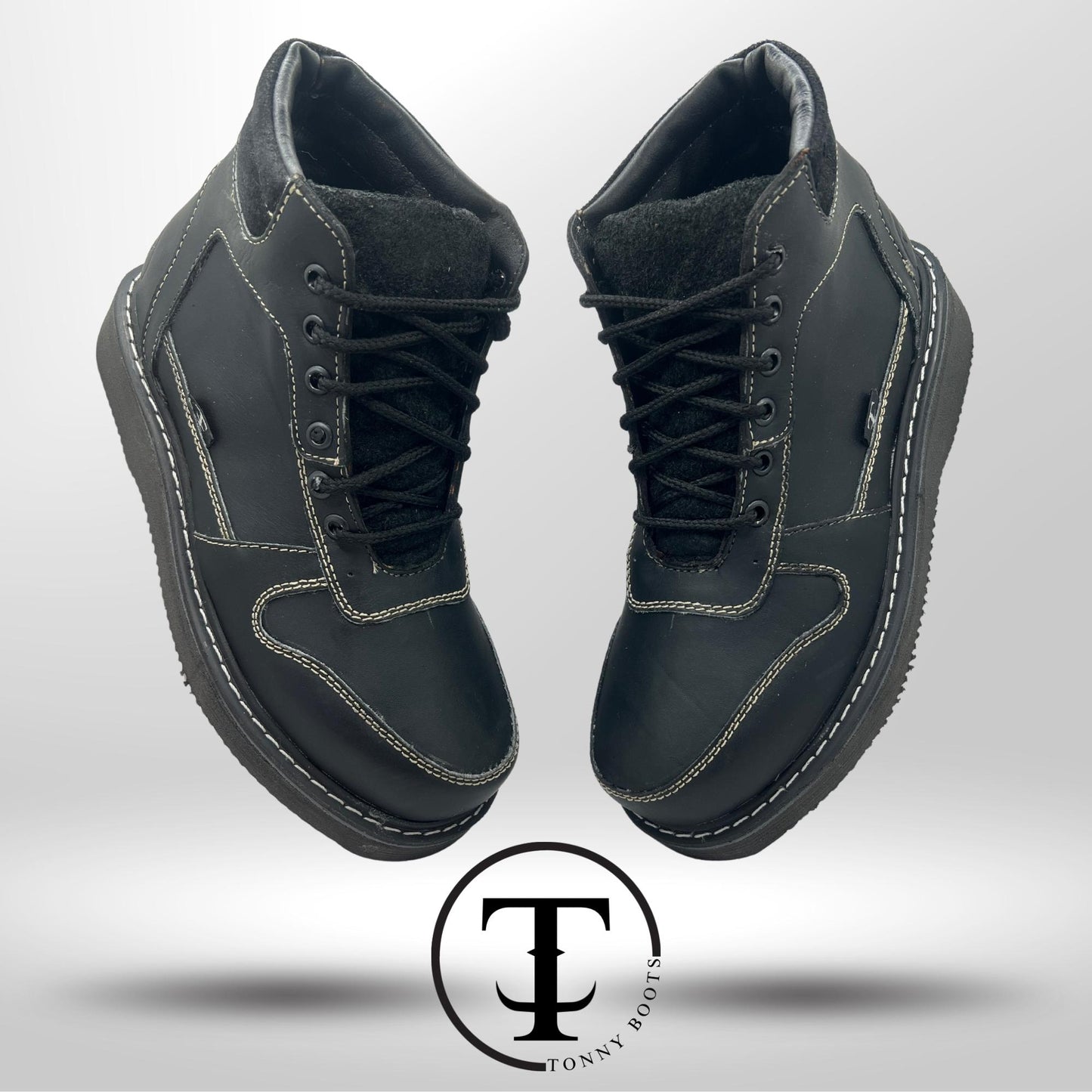 •Zapato de Trabajo Cintas •Piel:Crazy •Suela:Mil Rayas