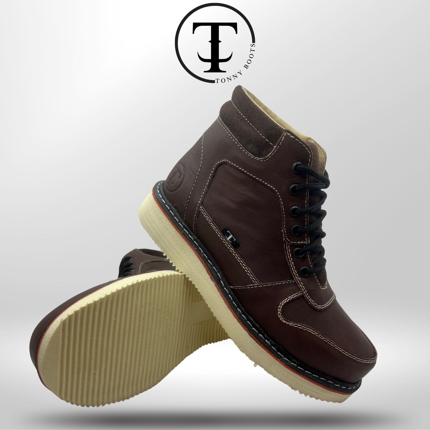 •Zapato de Trabajo Cintas •Piel:Crazy •Suela:Mil Rayas