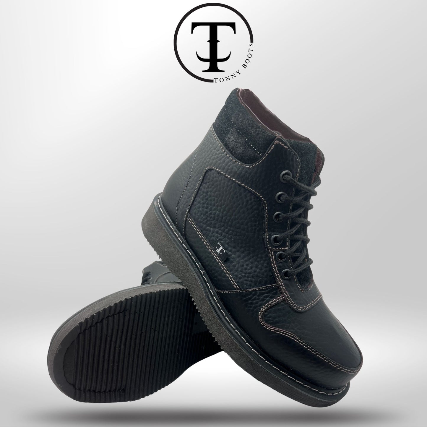 •Piel:Floter •Color:Negra •Suela:Mil Rayas