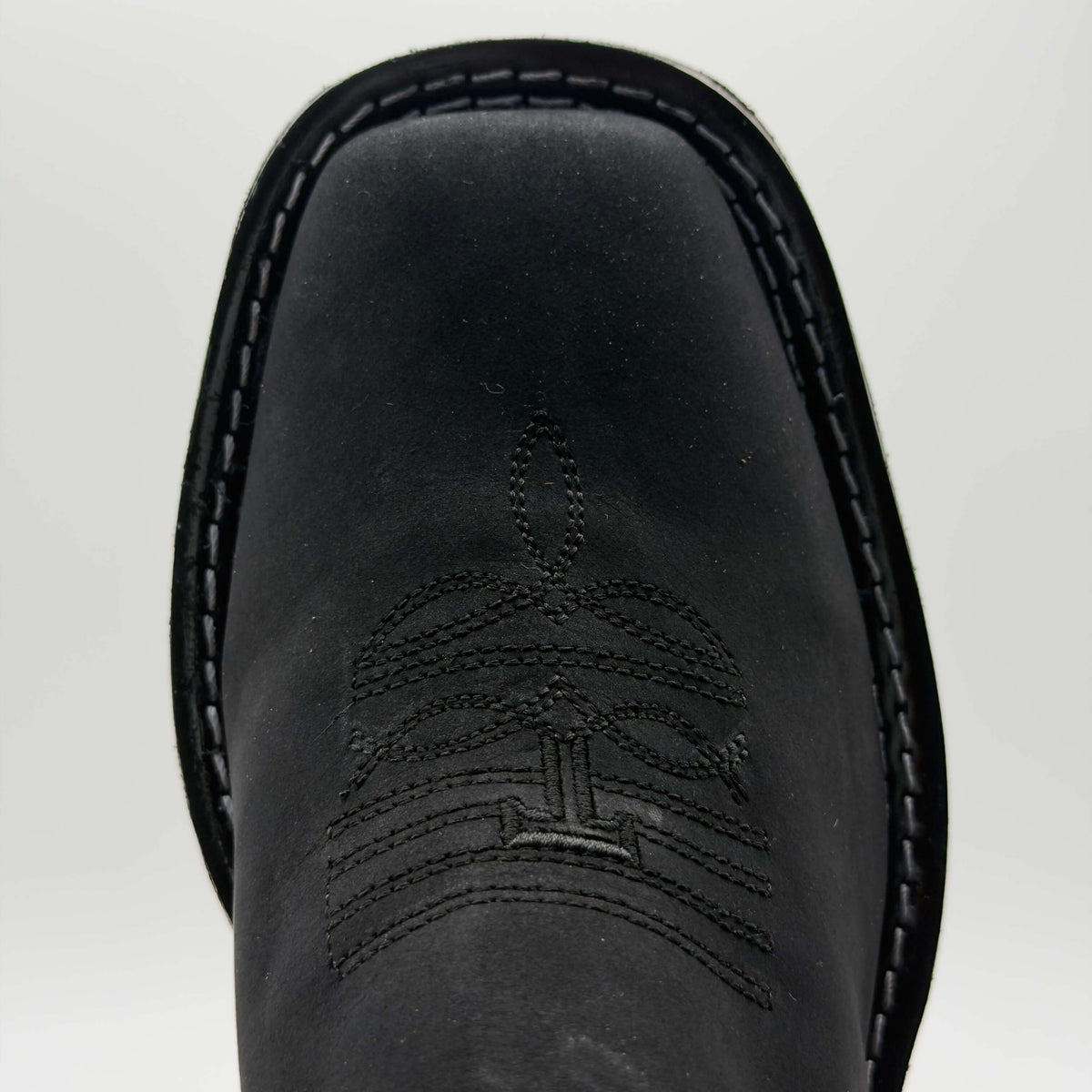 Botín Vaquero Ringle Negro - Suela Houston Naranja