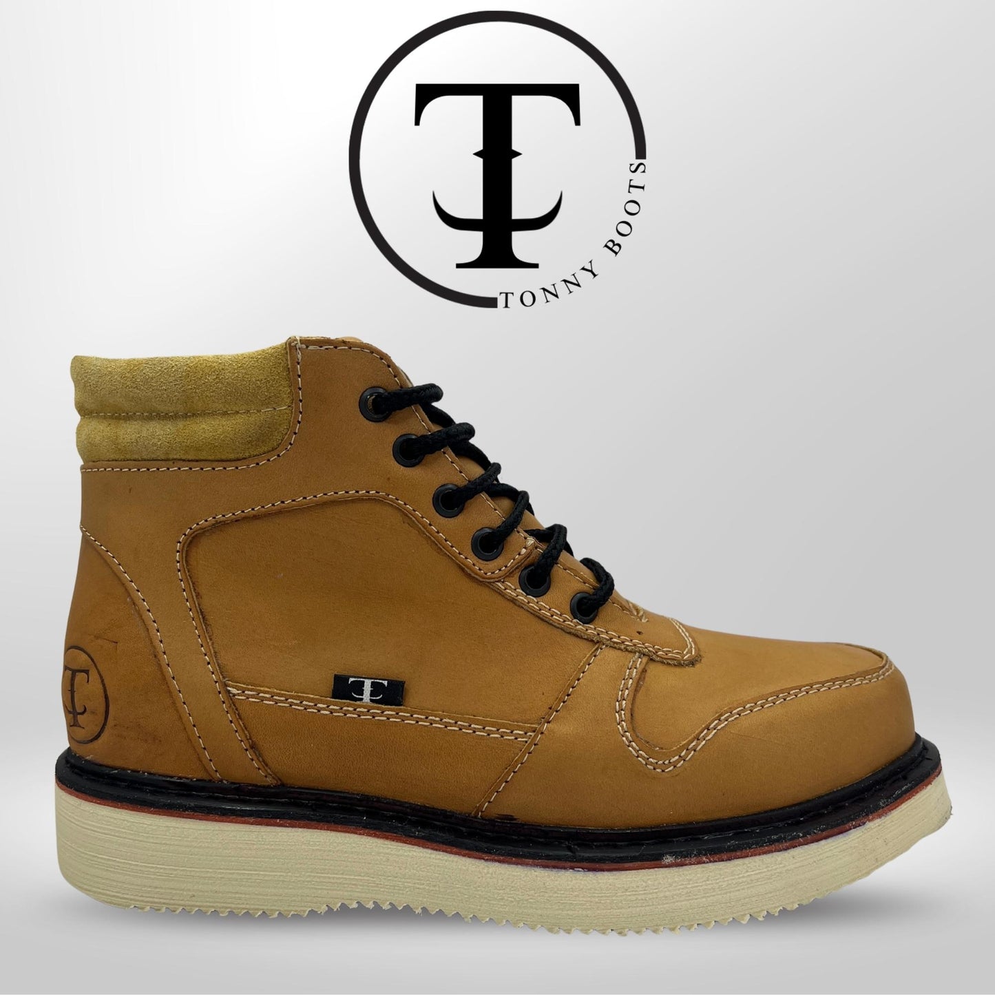 •Zapato de Trabajo Cintas •Piel:Crazy •Suela:Mil Rayas