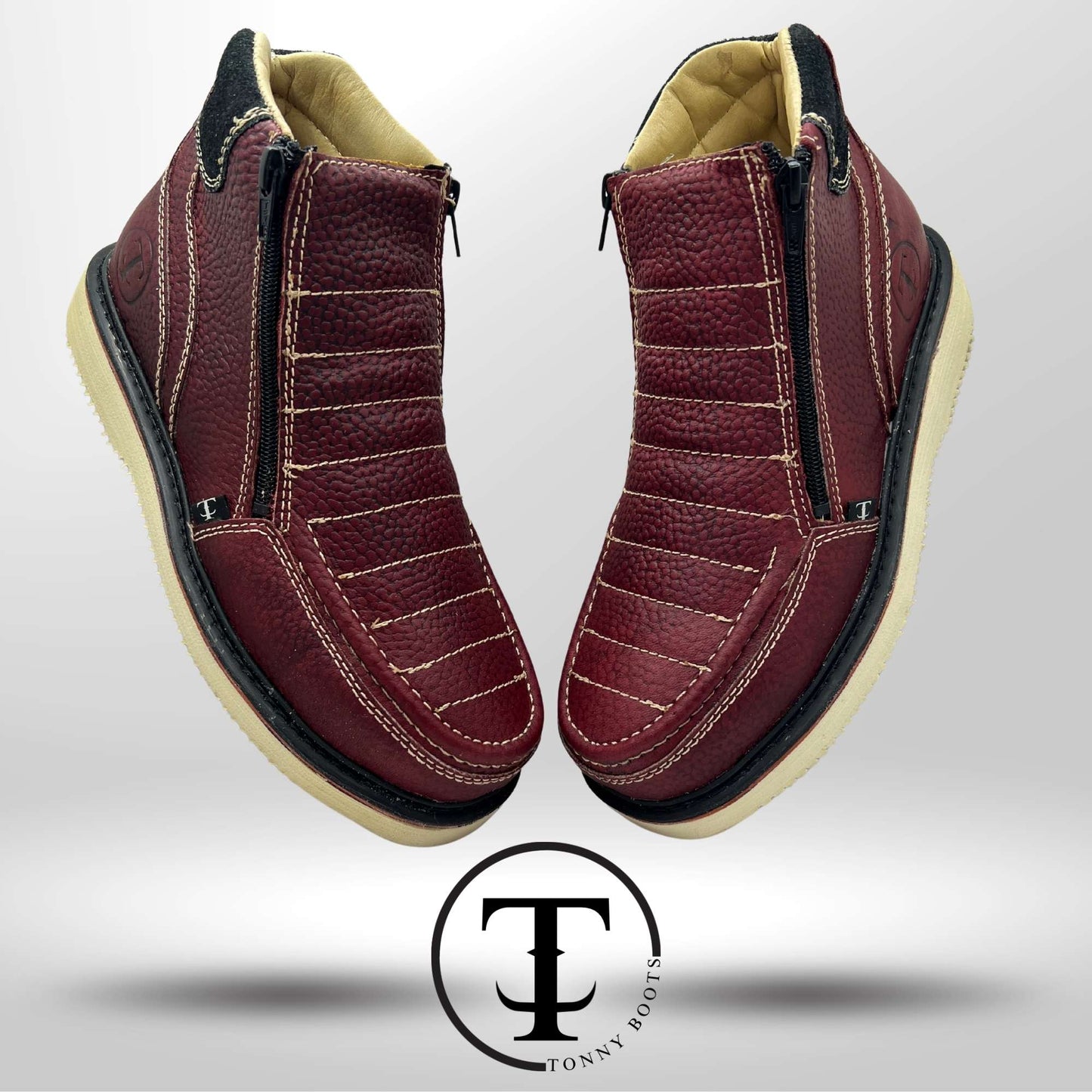 •Piel:Floter •Color:Vino •Suela:Mil Rayas