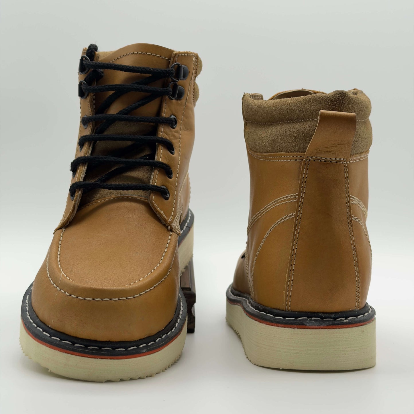 Zapato de Trabajo Cintas Bordado Crazy Miel Mil Rayas