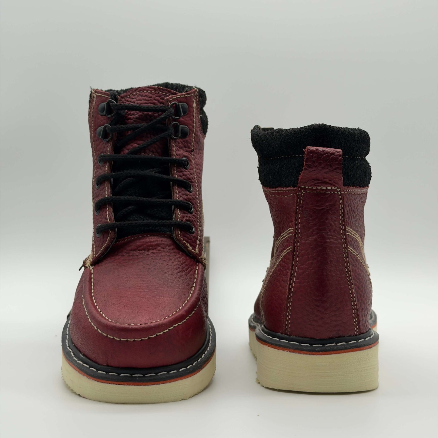 Zapato de Trabajo Cintas Bordado Floter Vino Mil Rayas