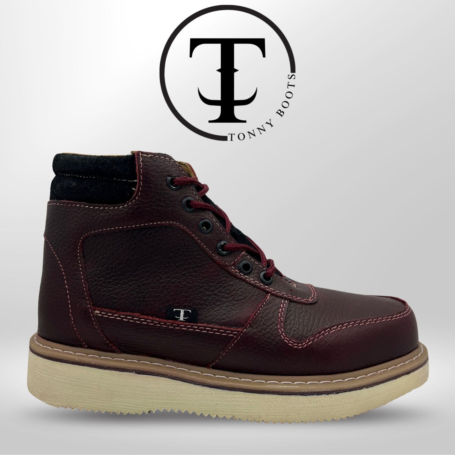 •Piel:Floter •Color:Vino •Suela:Mil Rayas
