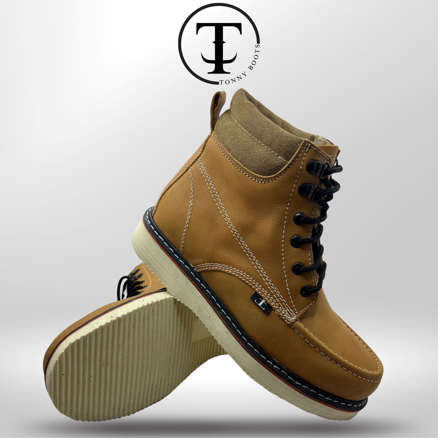 •Zapato de Trabajo Bordo •Piel:Crazy •Suela:Mil Rayas