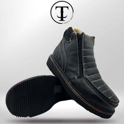 •Piel:Crazy •Color:Negro •Suela:Mil Rayas