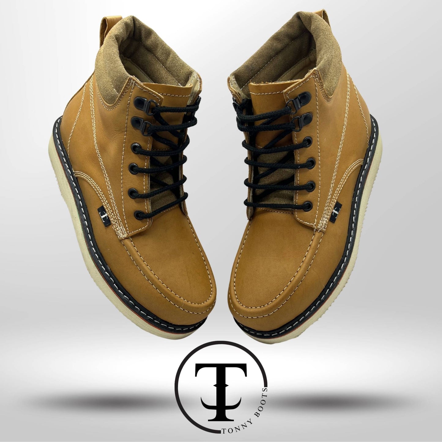 •Zapato de Trabajo Bordo •Piel:Crazy •Suela:Mil Rayas