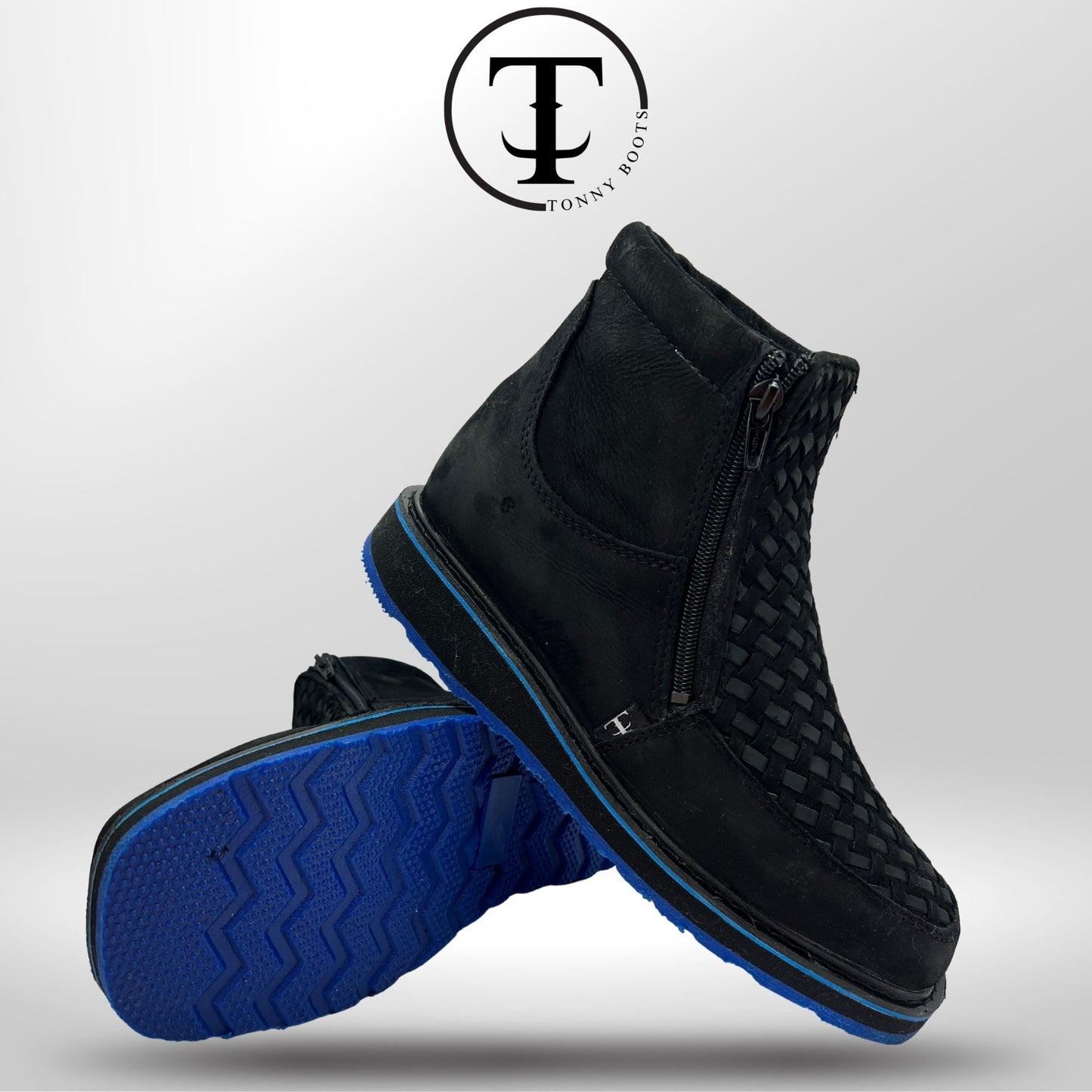 •Petatillo  •Color:Negro •Suela:Densidad Azul