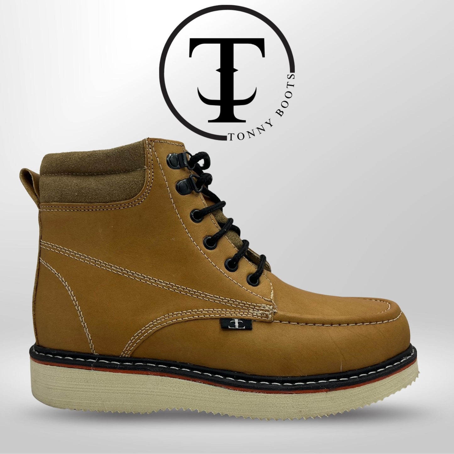 •Zapato de Trabajo Bordo •Piel:Crazy •Suela:Mil Rayas