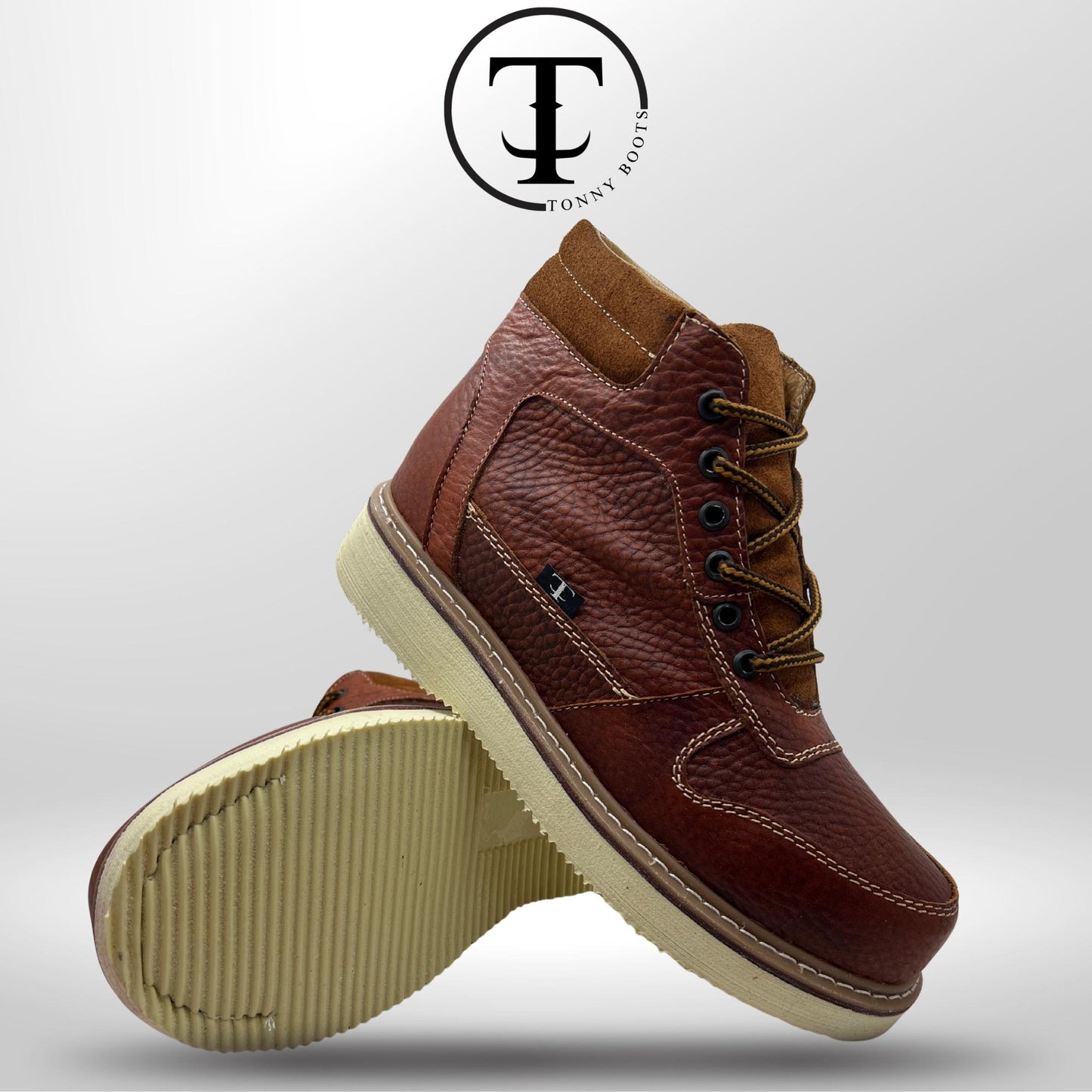 •Zapato de Trabajo Cintas •Piel:Floter •Suela:Mil Rayas