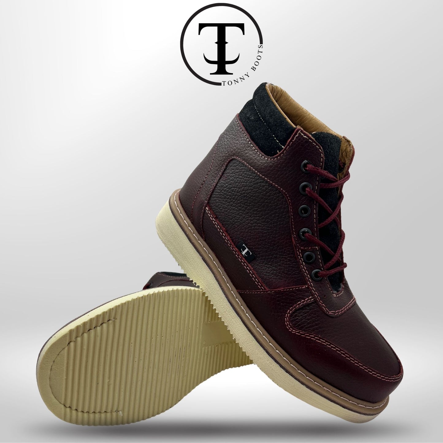 •Piel:Floter •Color:Vino •Suela:Mil Rayas