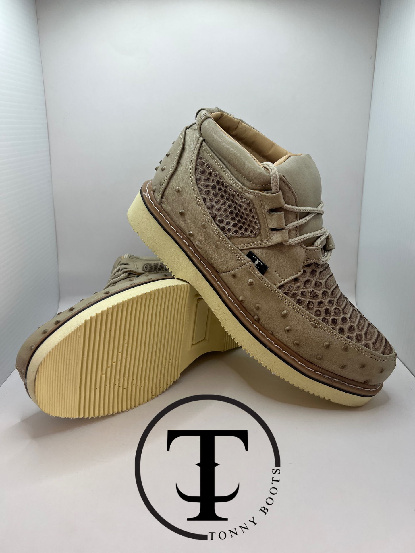 Zapato De Piel Hombre Maromero (Grabado) Avestruz Pitón