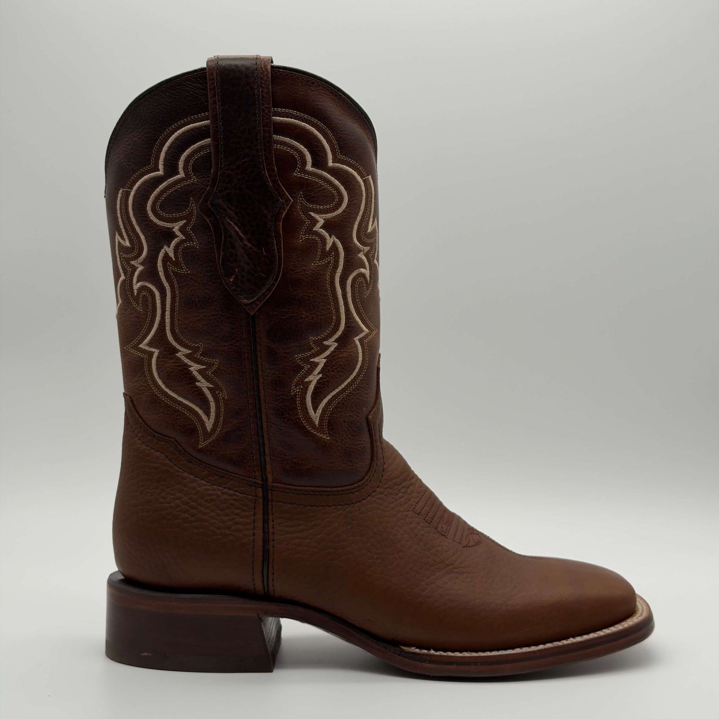 Bota Vaquera Shedrón Punta Cuadrada — Suela de Cuero