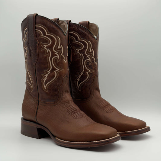 Bota Vaquera Shedrón Punta Cuadrada — Suela de Cuero