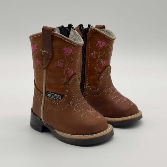 Bota Corazones Miel - Niña- San Antonio Boots