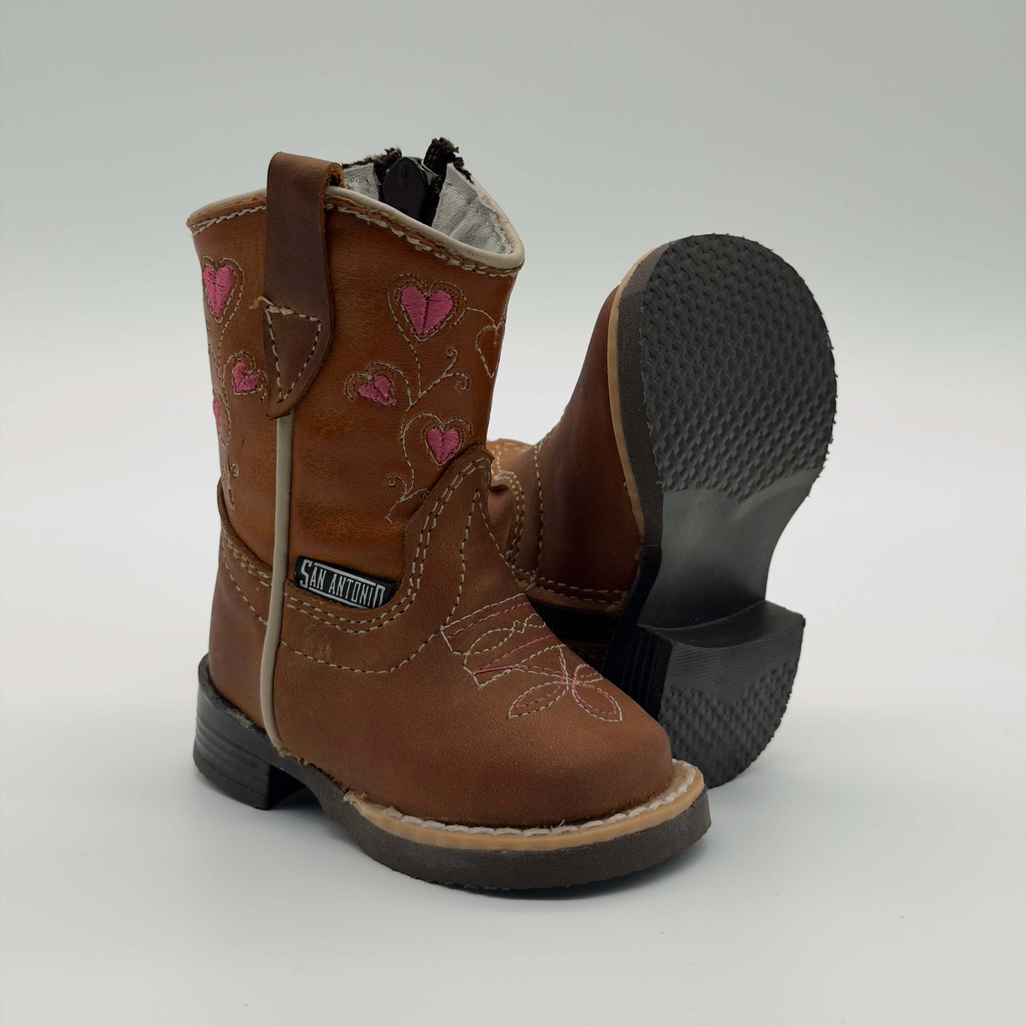 Bota Corazones Miel - Niña- San Antonio Boots