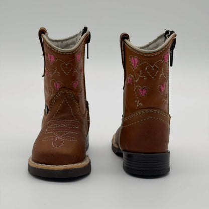 Bota Corazones Miel - Niña- San Antonio Boots