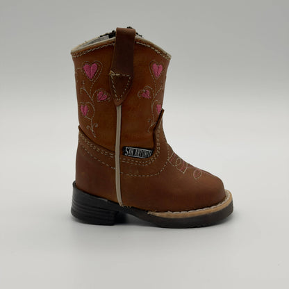 Bota Corazones Miel - Niña- San Antonio Boots