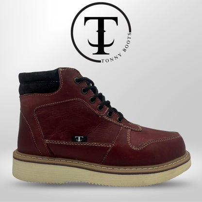 •Piel:Crazy •Color:Vino •Suela:Mil Rayas