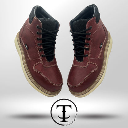 •Piel:Crazy •Color:Vino •Suela:Mil Rayas