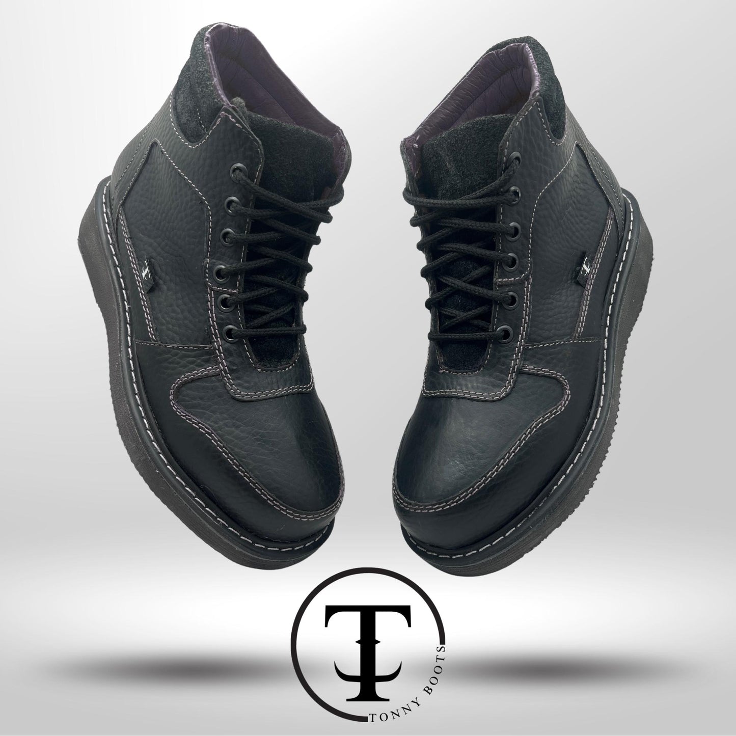 •Piel:Floter •Color:Negra •Suela:Mil Rayas