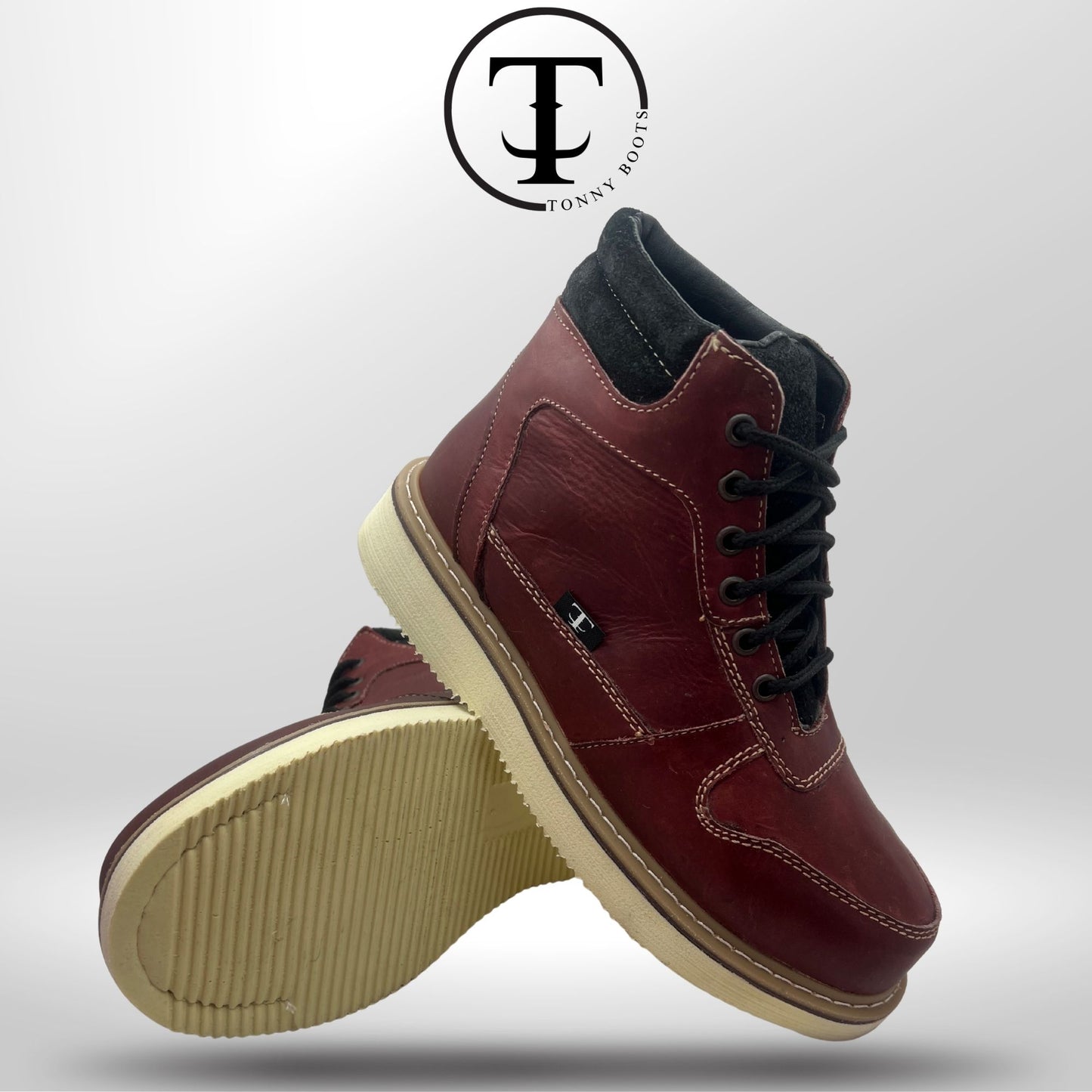 •Piel:Crazy •Color:Vino •Suela:Mil Rayas