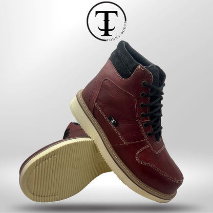 •Piel:Crazy •Color:Vino •Suela:Mil Rayas