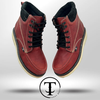 •Piel: Crazy •Color:Vino •Suela:Mil Rayas