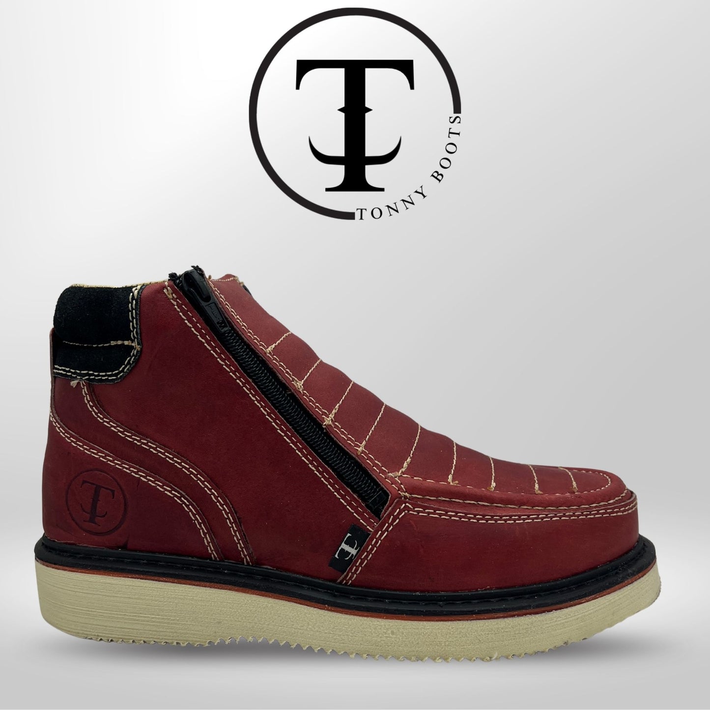 •Piel:Crazy •Color:Vino •Suela:Mil Rayas