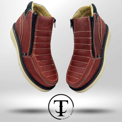 •Piel:Crazy •Color:Vino •Suela:Mil Rayas