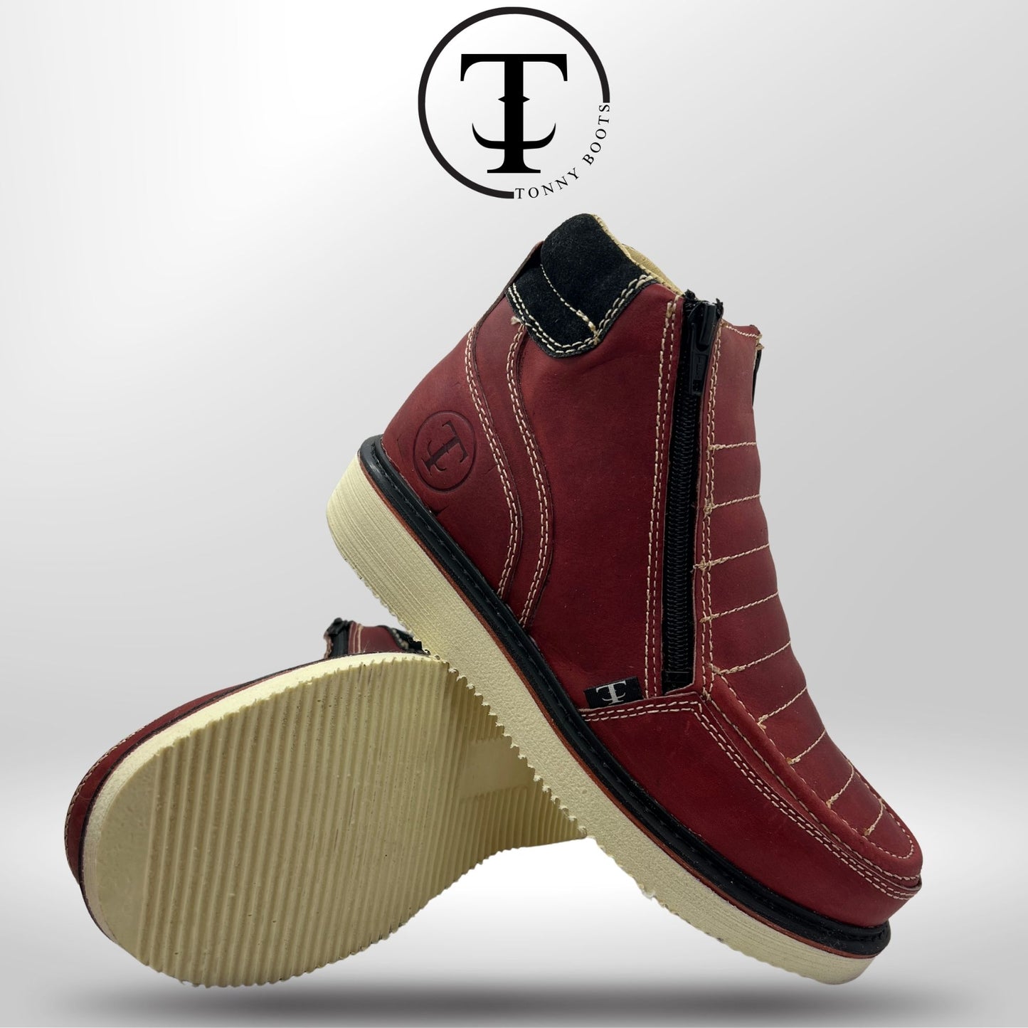 •Piel:Crazy •Color:Vino •Suela:Mil Rayas