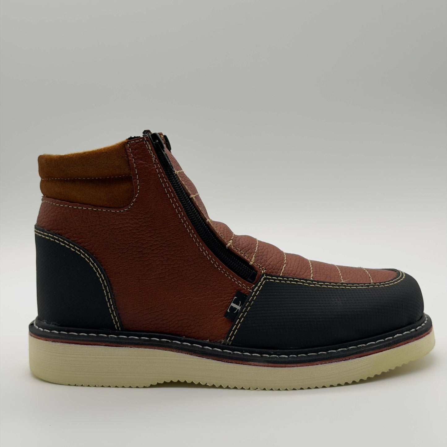 Zapato de Trabajo Doble Cierre Floter Shedrón Mil Rayas — 100% Piel