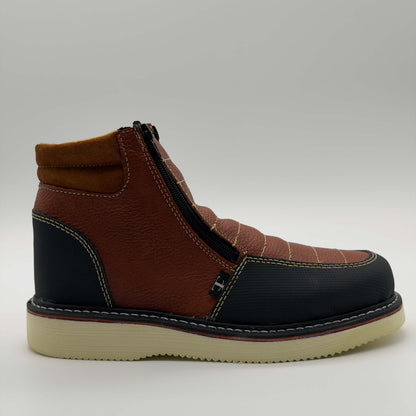 Zapato de Trabajo Doble Cierre Floter Shedrón Mil Rayas — 100% Piel