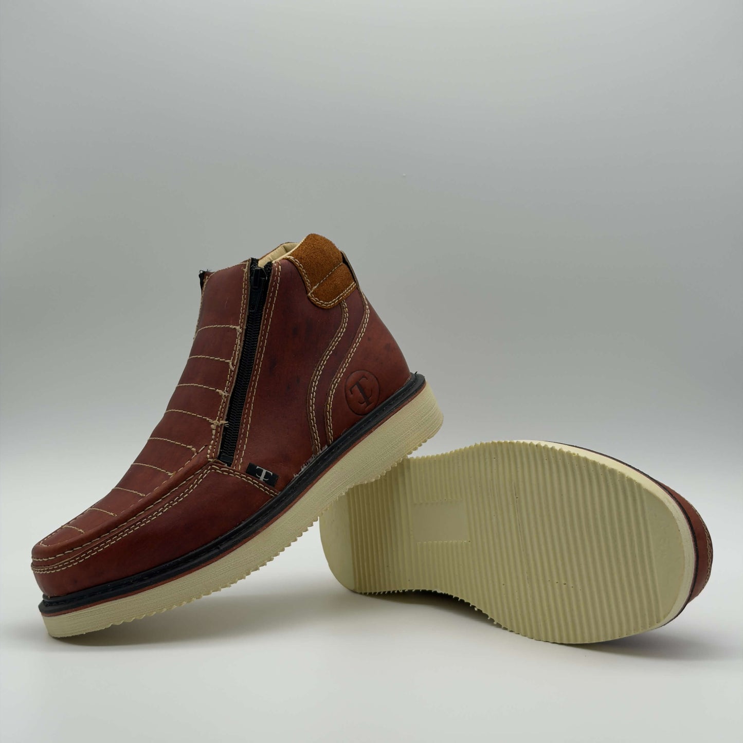 Zapato de Trabajo Doble Cierre Bordado Crazy Shedrón Mil Rayas