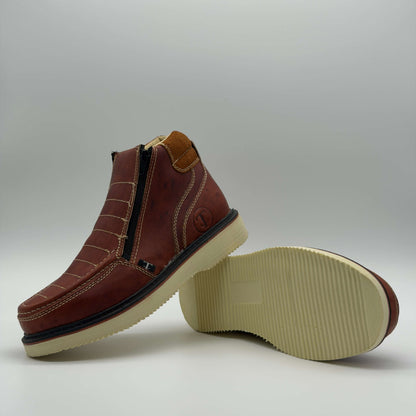 Zapato de Trabajo Doble Cierre Bordado Crazy Shedrón Mil Rayas