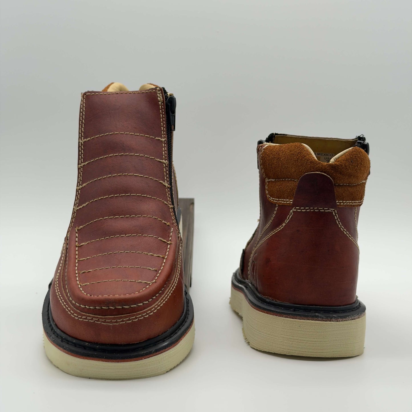 Zapato de Trabajo Doble Cierre Bordado Crazy Shedrón Mil Rayas