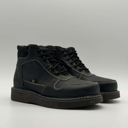 Zapato de Trabajo Cintas Crazy Negro Mil Rayas