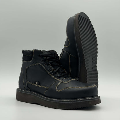 Zapato de Trabajo Cintas Crazy Negro Mil Rayas