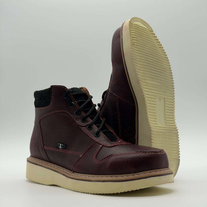 Zapato de Trabajo Cintas Floter Vino Mil Rayas